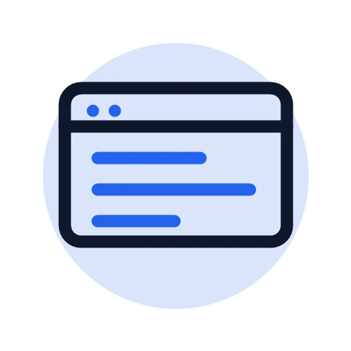 Pictograma website de prezentare WebCircle